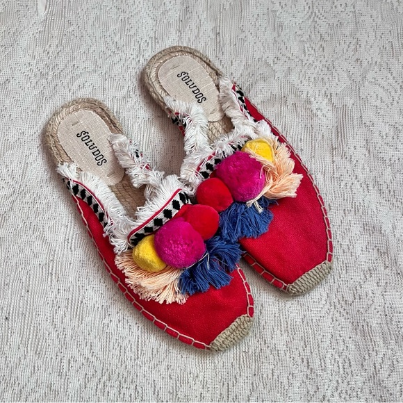 Anthropologie Soludos Pom Pom jute mules - Picture 2 of 10